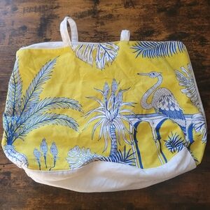 Clarins Yellow and Blue Tropical Tote Bag